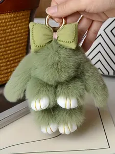 Plush Rabbit Keychain, Cute Bunny Bag Charm, Soft and Adorable Accessory, Perfect Gift for Kids and Adults, Durable and Lightweight Design