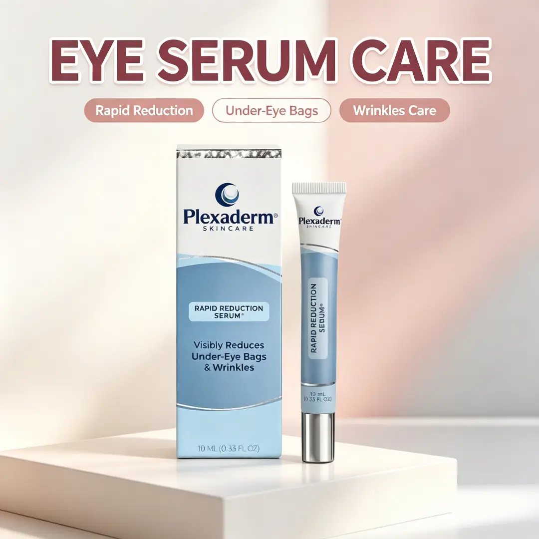 Plexaderm Rapid Reduction Serum (10ml, 1-3 Pack) - Anti-Aging Face & Eye Treatment Serum, Instant Skin Tightening, Reduces Under-Eye Bags, Wrinkles, Fine Lines for Radiant Complexion