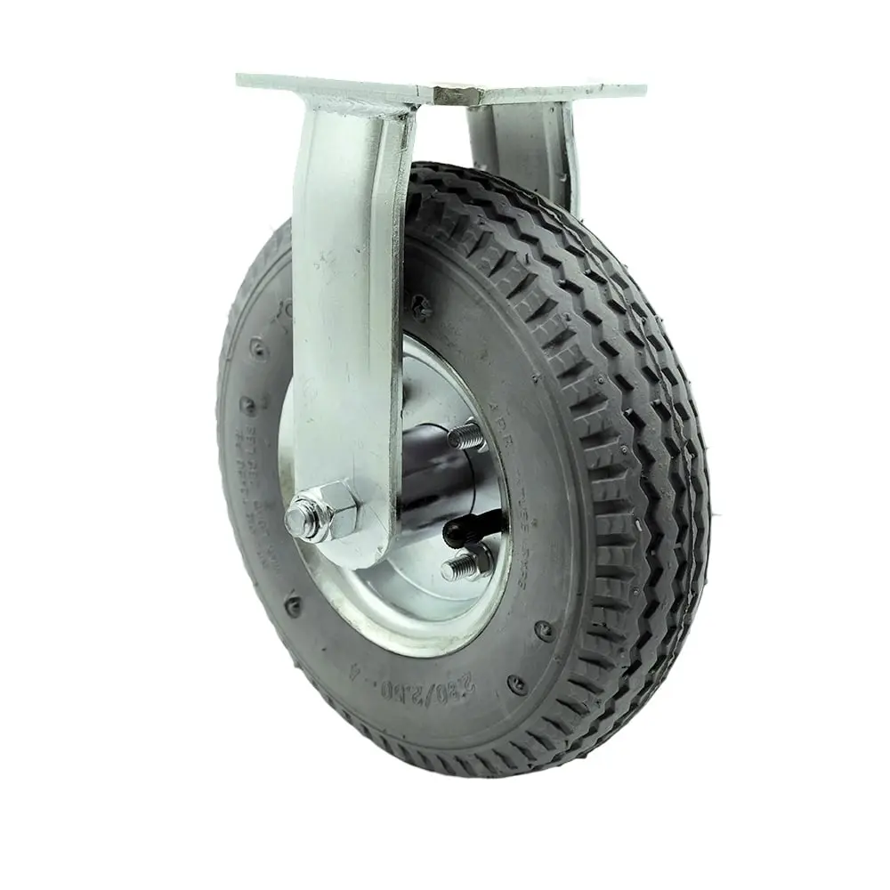 Service Caster MCM-SCC-100R280-PNB-GRY Replacement for McMaster Carr Caster 22925T41 - Rigid Top Plate Caster with 8 in. Gray Pneumatic Wheel - 300 lbs Capacity per Caster