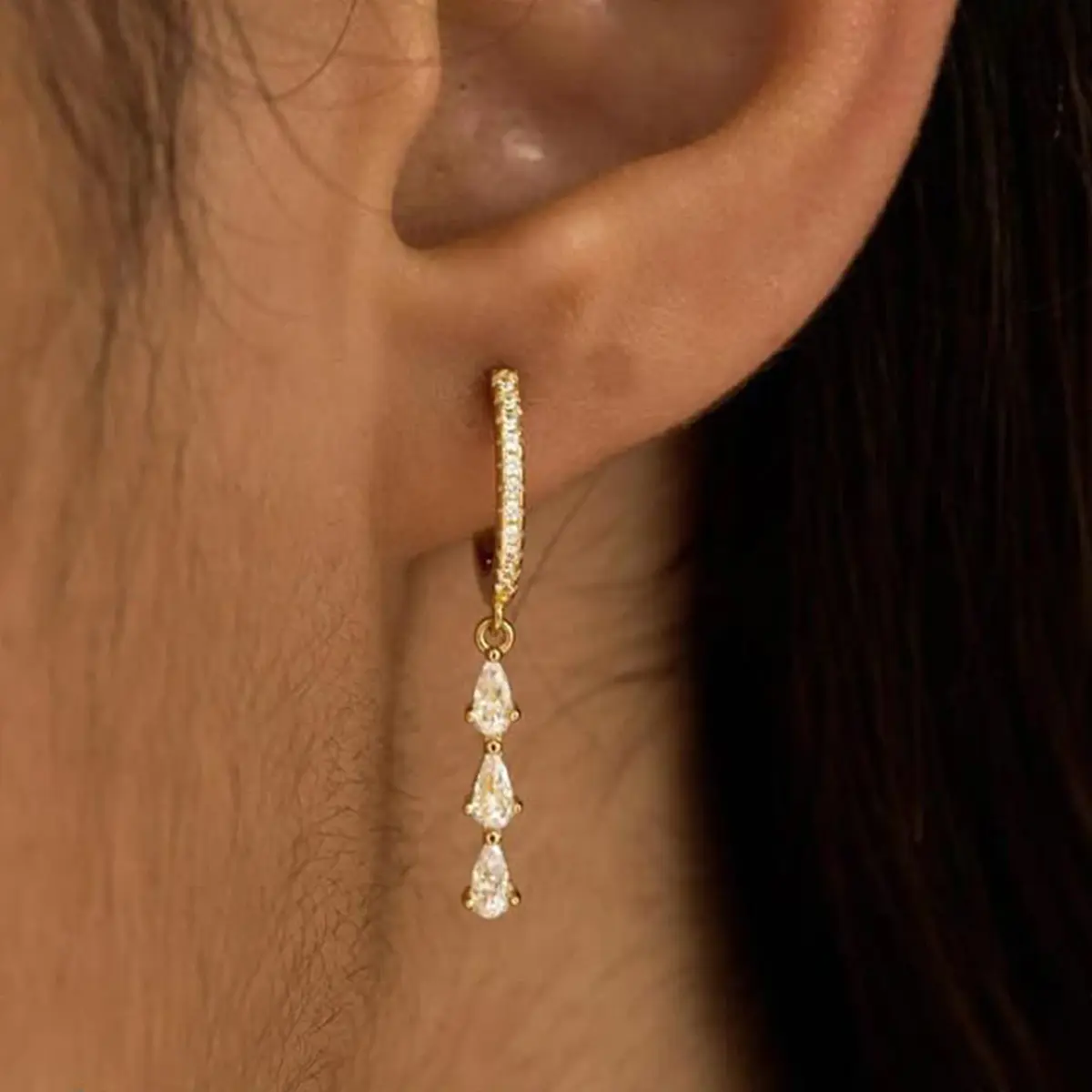 Dangle Earrings for Women, 14K Gold Plated Dainty Trendy Drop Earrings Jewelry