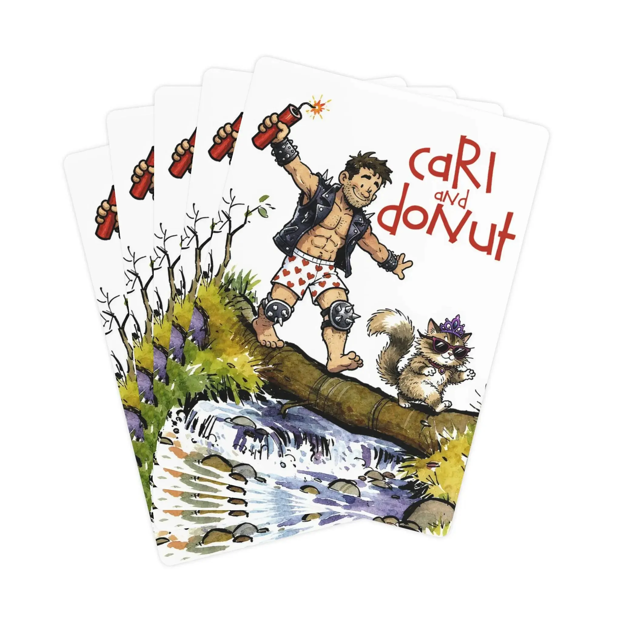 Carl and Donut Playing Card | Dungeon Crawler Carl 54-Card Poker Deck, Gift for Book Lover