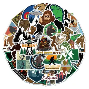 Bigfoot Stickers, 100Pcs Waterproof PVC Decals for Laptop, Bicycle, Motorcycle, Skateboard, Luggage - Set of 50 Unique Designs