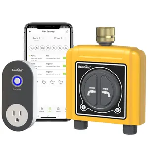 RainPiont WiFi Sprinkler Timer - Smart Water Hose Timer for Garden, Drip Irrigation Controller System with Hub Automatic Watering APP Voice Control