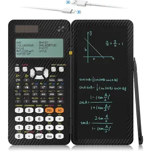 Scientific Calculators for College Students, Pink Desktop Math Solar Calculator with Notepad, 991EX Type-C Rechargeable, 552 Functions, School Supplies for Middle and High School Students (Black)