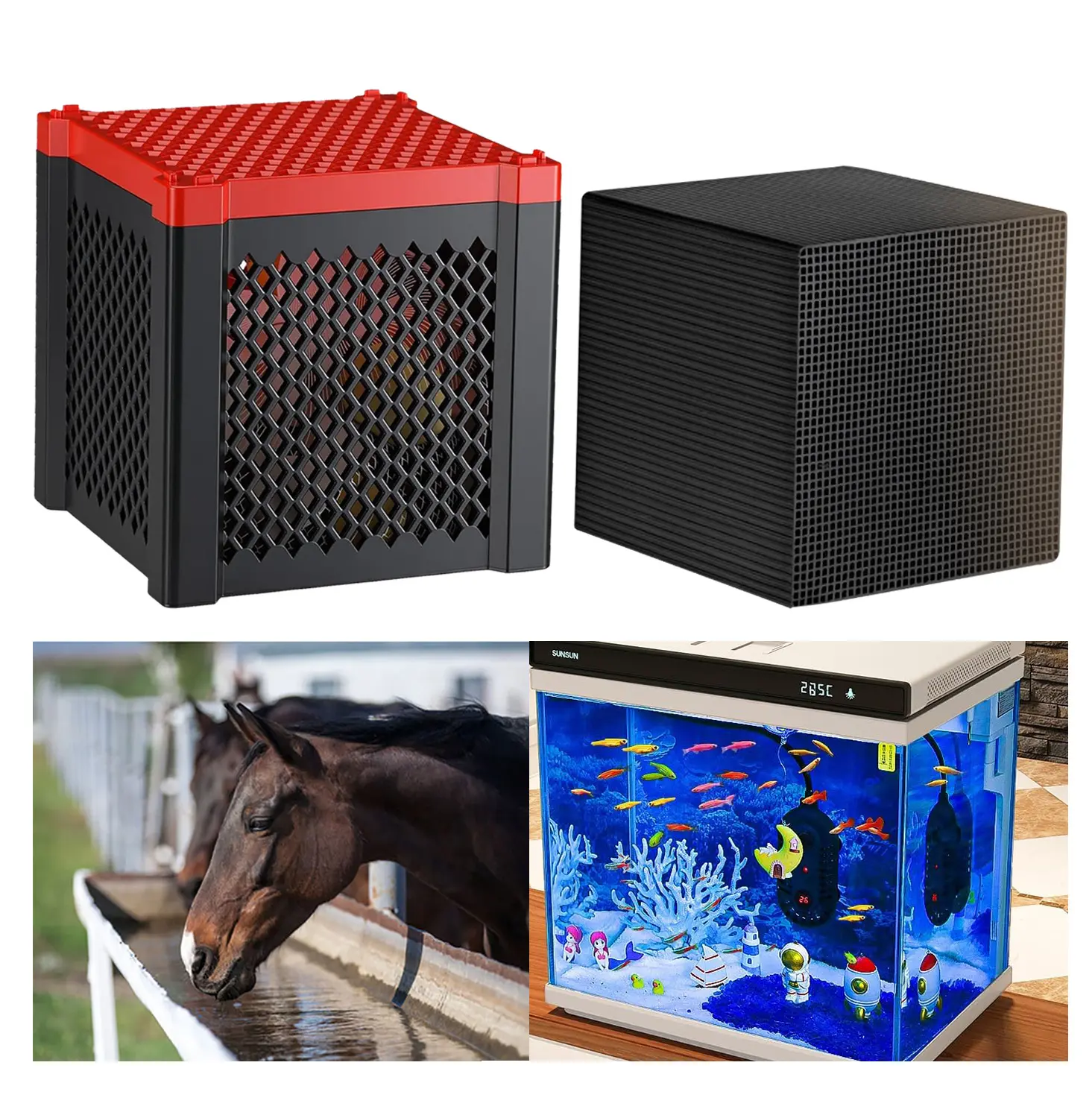 Water purifier cube, Aquarium Water Purifier Cube,Water Purifier Cube for livestock, Pond, Stock Tank, Eco Aquarium Water Purifier Cube With a Filter Box