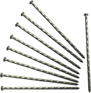 12 Inch Landscape Stakes,Galvanized Metal Garden Stakes,Metal Edging Anchoring Spikes for Artificial Turf, Paver Edging, Weed Barrier, Tent, Camping, Carpentry, 20 Pack