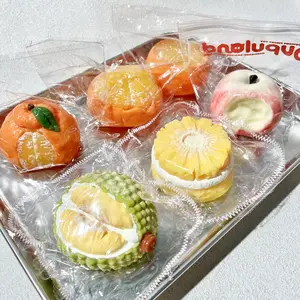 【【Buy 3 get 1 free，Seven fruits, seven choices】 Food-Grade Silicone Slow-Rising Rebound Squishy Fidget Toys for Stress Relief - Soft Squeeze Toys with Thick Creamy Slime Texture, Handmade Non-Toxic Sensory Toys Rubber