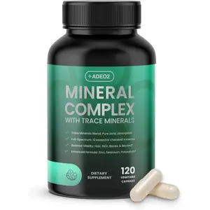 52 Trace Minerals Complex Supplement with Essential Minerals in Chelated Form Full Spectrum Ionic Mineral Blend All Natural and 100 Percent Organic Daily Dietary Minerals for Women and Men Bone Joint Immune Support 120 Capsules