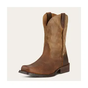 Ariat Men's Rambler Western Boot - Authentic Western Style Footwear with Comfortable Fit and Elegant Design - Walking Shoes