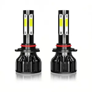 9012/HIR2 LED Headlight Bulbs Kit High Low Beam Super Bright 4-Sides 6000K White Plug and Play  20000LM 2Pc
