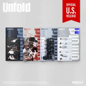 MONSTA X – UNFOLD (3rd English Album) [Photobook Ver.] [POP-UP Excl.] | Official K-Pop CD Album | Heartbreak/Thirst/Heal/Alive Versions | 72p Photobook + POP-UP Exclusive Photocard | “heal” Title Track