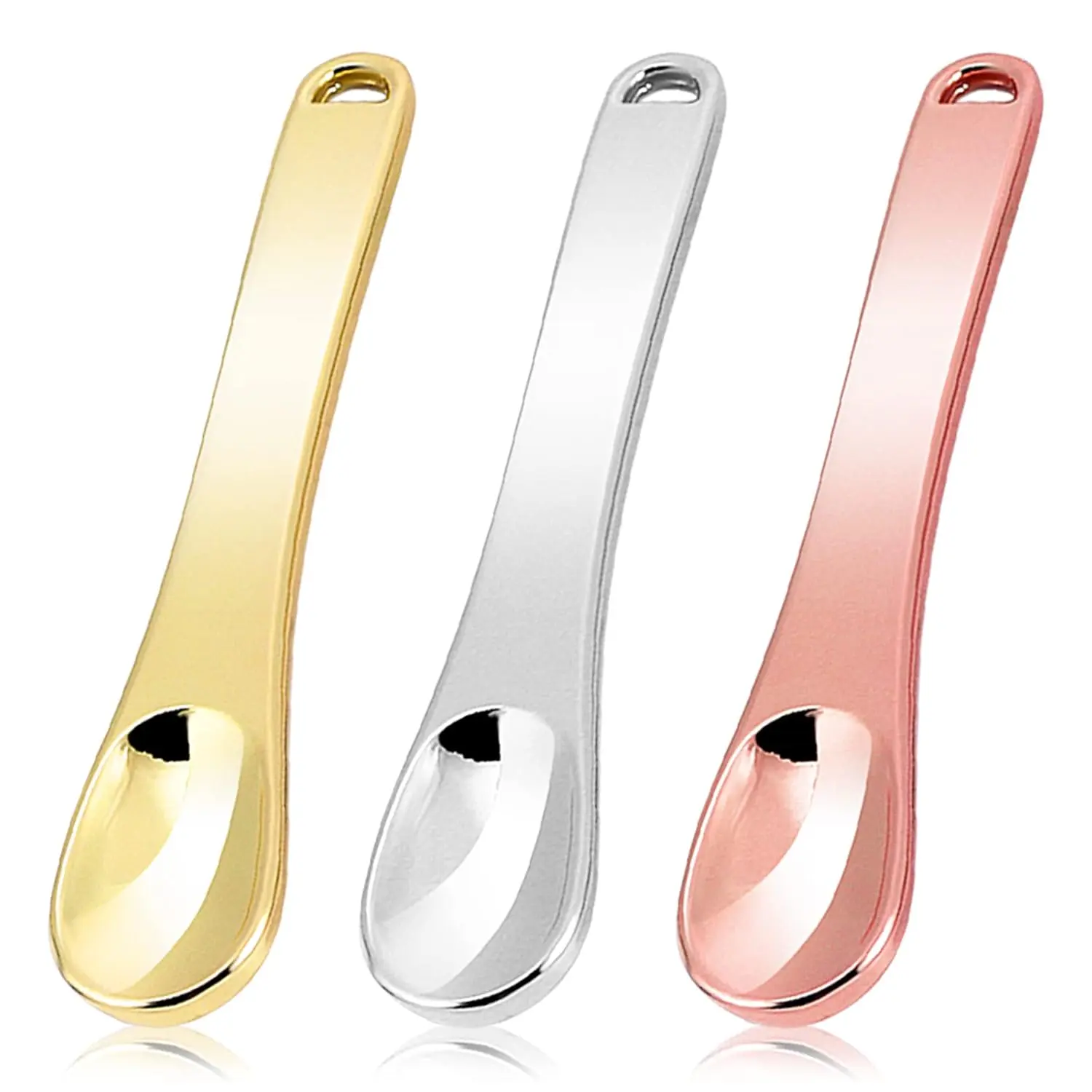 Mini Metal Honey Makeup Spatula - Smooth, Reusable Skincare & Cosmetic Applicator with Storage Option, Daily Facial Beauty Tool for Face Masks, Creams | Beauty & Personal Care