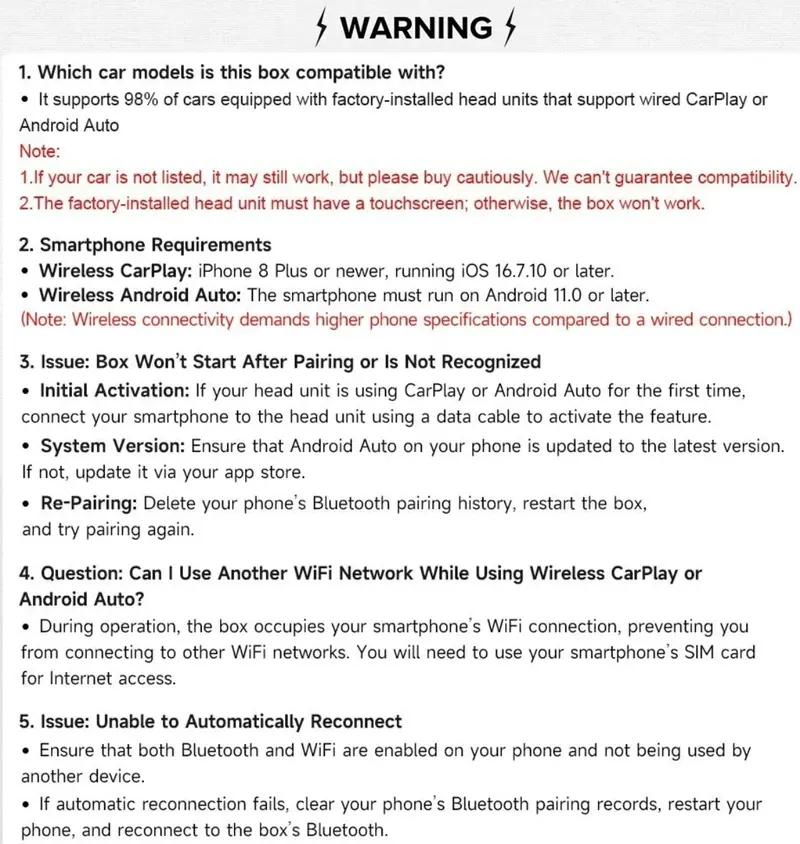 2026 New Wireless CarPlay Adapter - Fast Connection for iPhone & Android | Hands-Free Calling