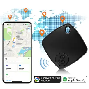 DUFIKKI Air Bluetooth Tracker and Item Locator Key Finder, Smart Tag Item Finder Works with Apple Find My & Android, Smart Tracker for Keys Bags Wallets Pet Luggage Suitcases, Replaceable Battery
