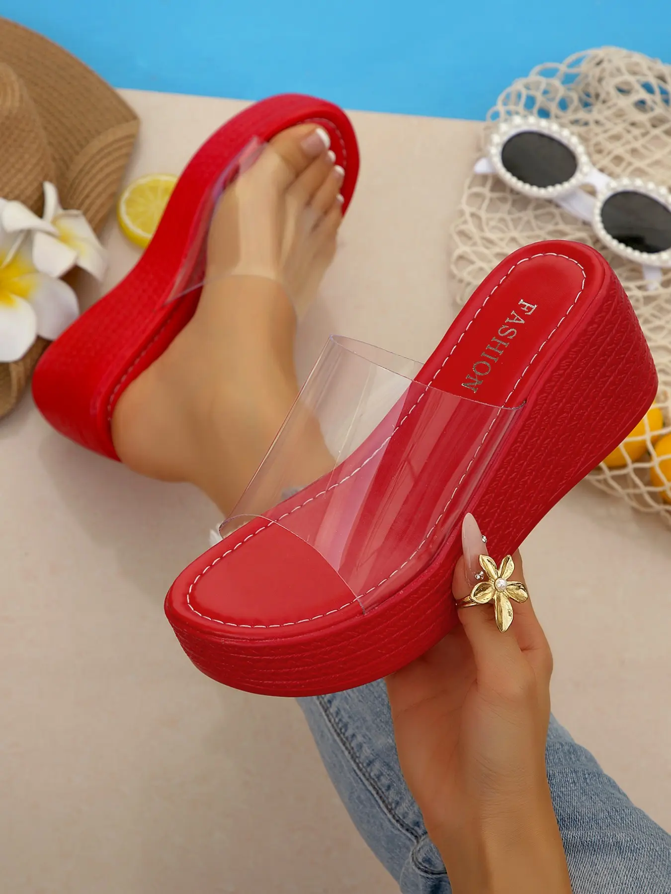 Women's Transparent Slippers, Sandal, Casual Fashion Sandals, Comfortable & Stylish Design, Perfect for Daily Wear, Casual, Trendy Footwear, All Match Sandals