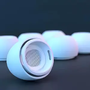 Soft Silicone Earbuds Earphone Tips, 1 Pair Earplug Cover with Pressure Relief Hole, Portable Earphone Case Compatible with Airpods Pro 1/2 L M S XS Size Headphone Protection Headphone Accessories