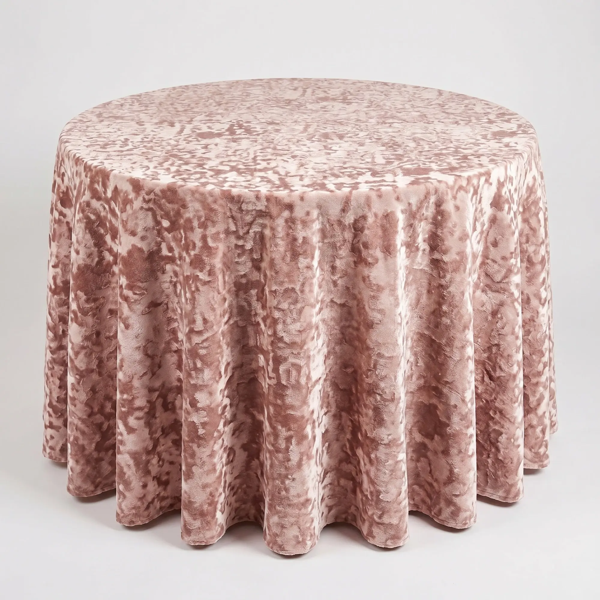 Allendale Crushed Velvet Tablecloth  Blush