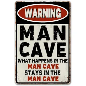 Funny Bar Sign Man Cave Vintage Metal Sign For Garage Home Bar Wall Decor