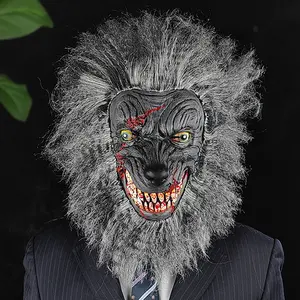 "Clearance Sale" Special Wolf Latex Mask for Halloween, Prank Scares, and Cosplay. Creepy, Movie-Inspired Design for Adults. Perfect for Costume Parties, Shock Value, and Unique Gifts 40538