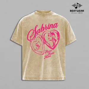 Sabrina "Please Please Please" Graphic Washed T-Shirt, Soft Cotton Unisex Tee, Pop Music Concert Shirt, Feminine Aesthetic Streetwear, Singer Fan Merch, Girly Vintage Outfit Gift