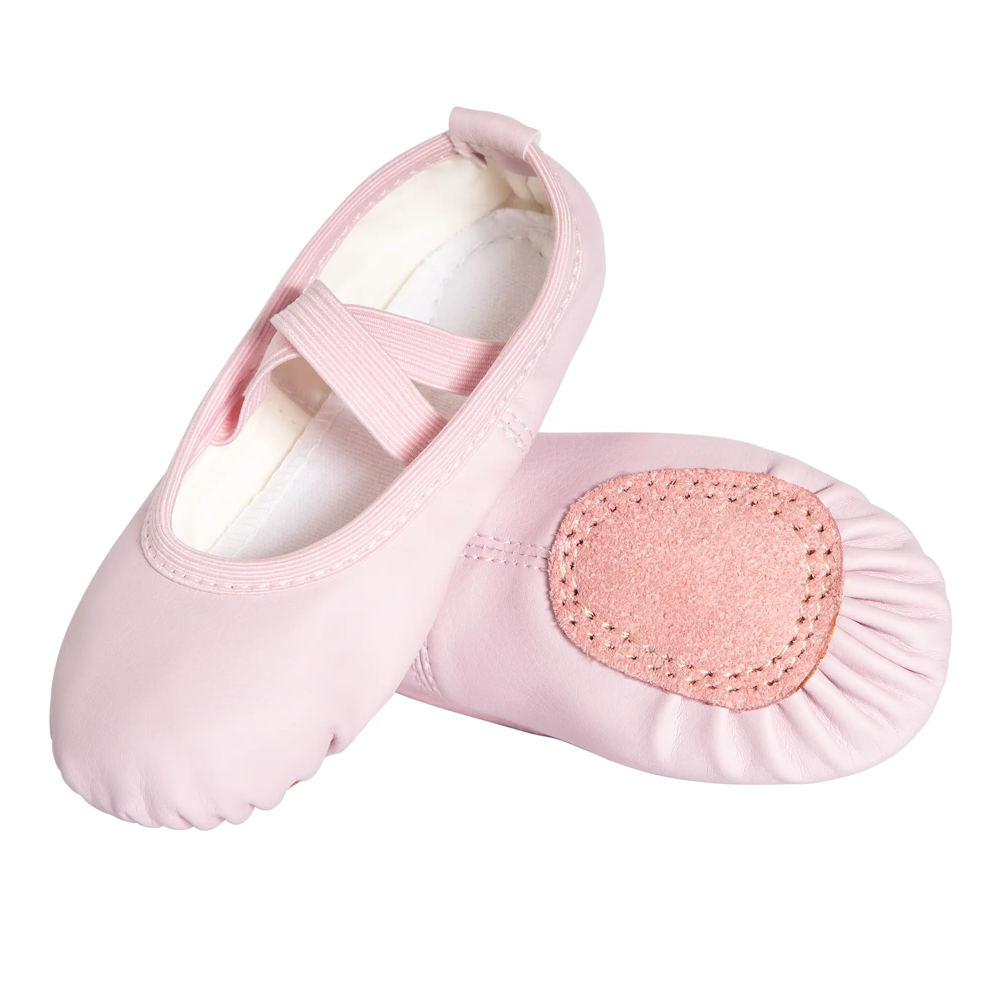 Linodes Women's & Girls' Cute PU Leather Ballet Shoes, Easy Slip On Dance Slippers with Suede Sole and Elastic Strap, Ballroom Shoes, Footwear Fashion, Cute Women's Dance Shoes