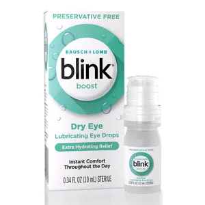 Blink Boost Preservative-Free Lubricating Eye Drops, Eye Care Drops for Dry Eyes, Instant Moisture for Dry Irritated Eyes & Comfort Throughout the Day, Contact Lens Friendly, 10 mL
