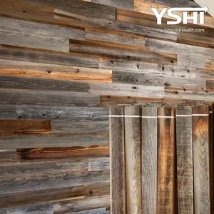 Handcrafted Reclaimed Wood Wall Panels Rustic Vintage Interior Wall Cladding & Decorative Wood Accent Panels for Farmhouse, Modern & Luxury Home Decor | Accent Walls for Living Room, Bedroom & Office (USA Style Interior Design)