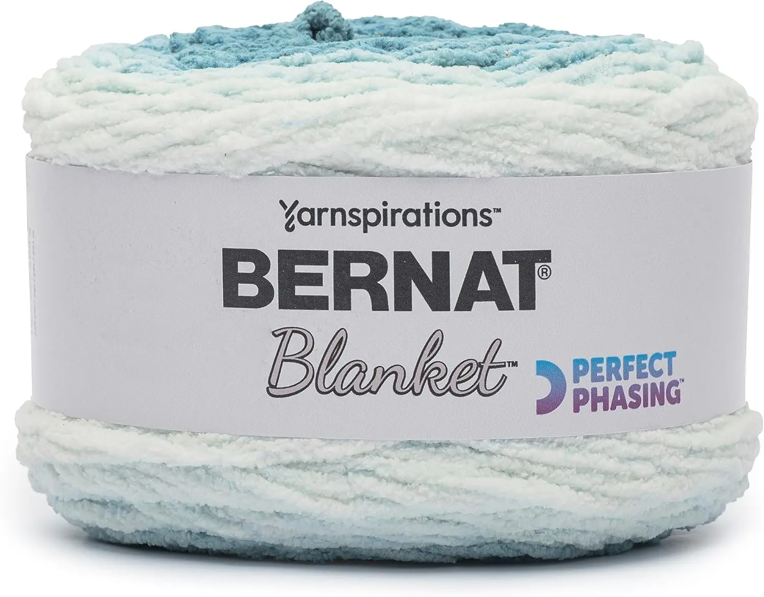 Bernat Blanket Perfect Phasing Deep Teal Cake Yarn - 2-Pack (10.56oz/299.37g Each) - 100% Polyester #6 Super Bulky - 220 yd for Knitting, Crocheting, Amigurumi