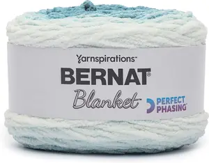 Bernat Blanket Perfect Phasing DEEP Teal Cake Yarn - 2 Pack of 10.56oz/299.37g - 100% Polyester - #6 Super Bulky - 220 Yards for Knitting, Crocheting, Crafts & Amigurumi