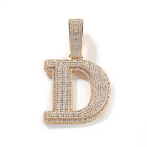 Hip Hop LargeLetter Zirconia Alphbet Pendant Birthday AnniversaryMother's Dav Gifts for Men Women