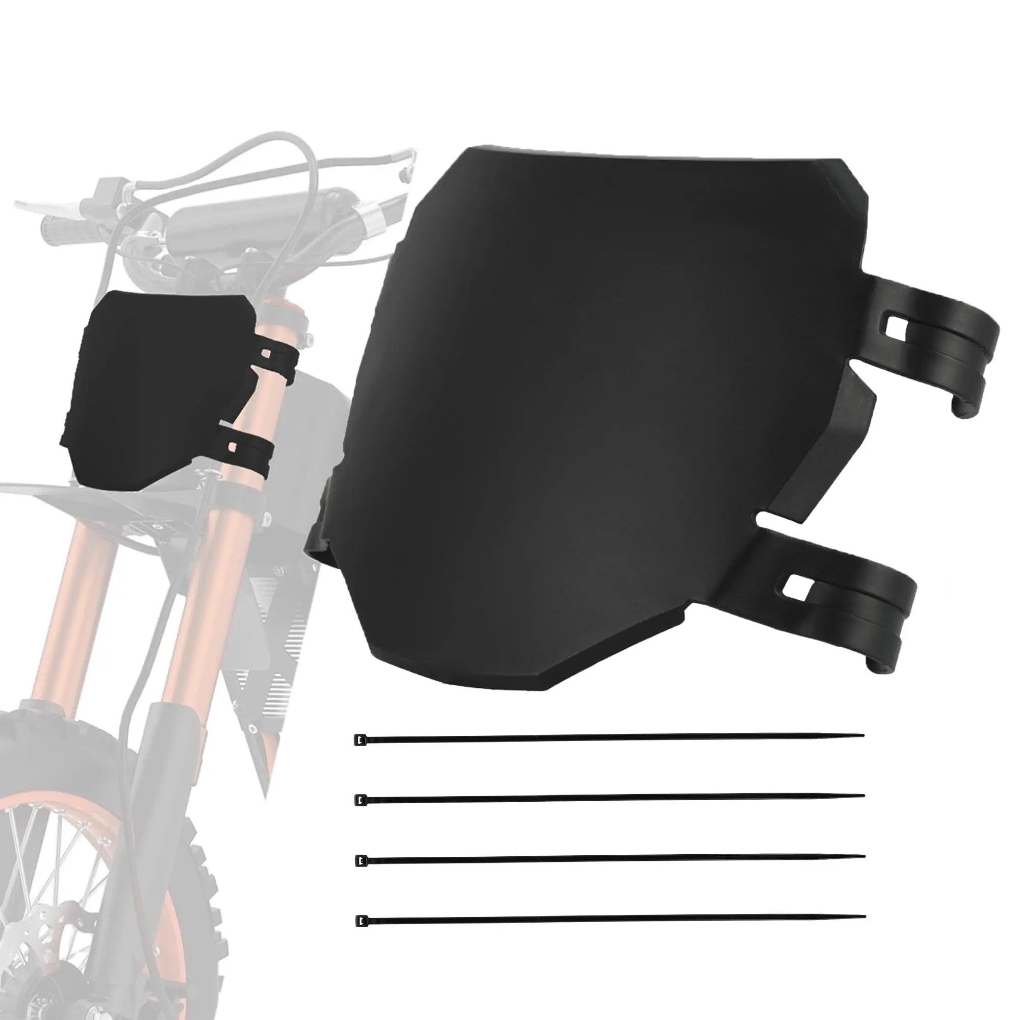 Front Number Plate for Ebike, Plate Replacement for Ridstar Q20/Tutti Soleil 01/Surron Light Bee/Talaria Sting MX3 MX4 MX5/E Ride Pro/Super 73/X160/X260-Black
