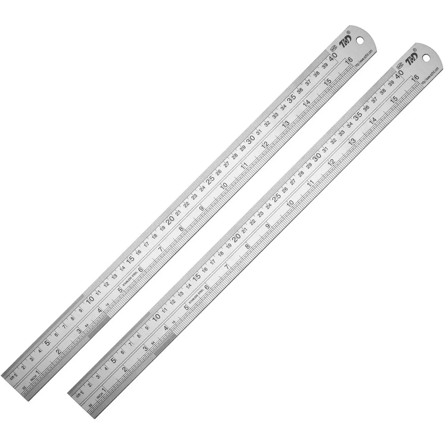 Ruler Metal Straight Edge Stainless Steel Ruler 16 Inch Ruler Set Rulers Bulk 2 Pack