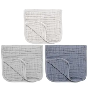 3-Piece Cloth Nursing Set, Large Size 100% Soft Fabric, Hand Wash, Essential Baby Items, Nursing Accessories, 6-Layer Super Absorbent Bibs & Nursing Pads