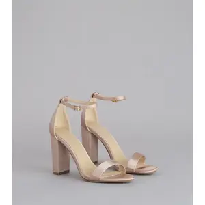 Keep It Chic Satin Block Heels