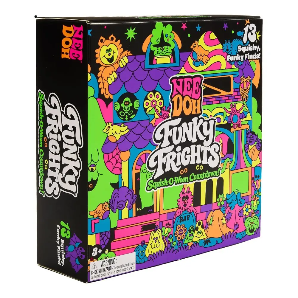 NeeDoh Funky Frights Squish-O-Ween Countdown, Halloween Advent Calendar, Fun Sensory Squishy Toy & Countdown Gift for Kids