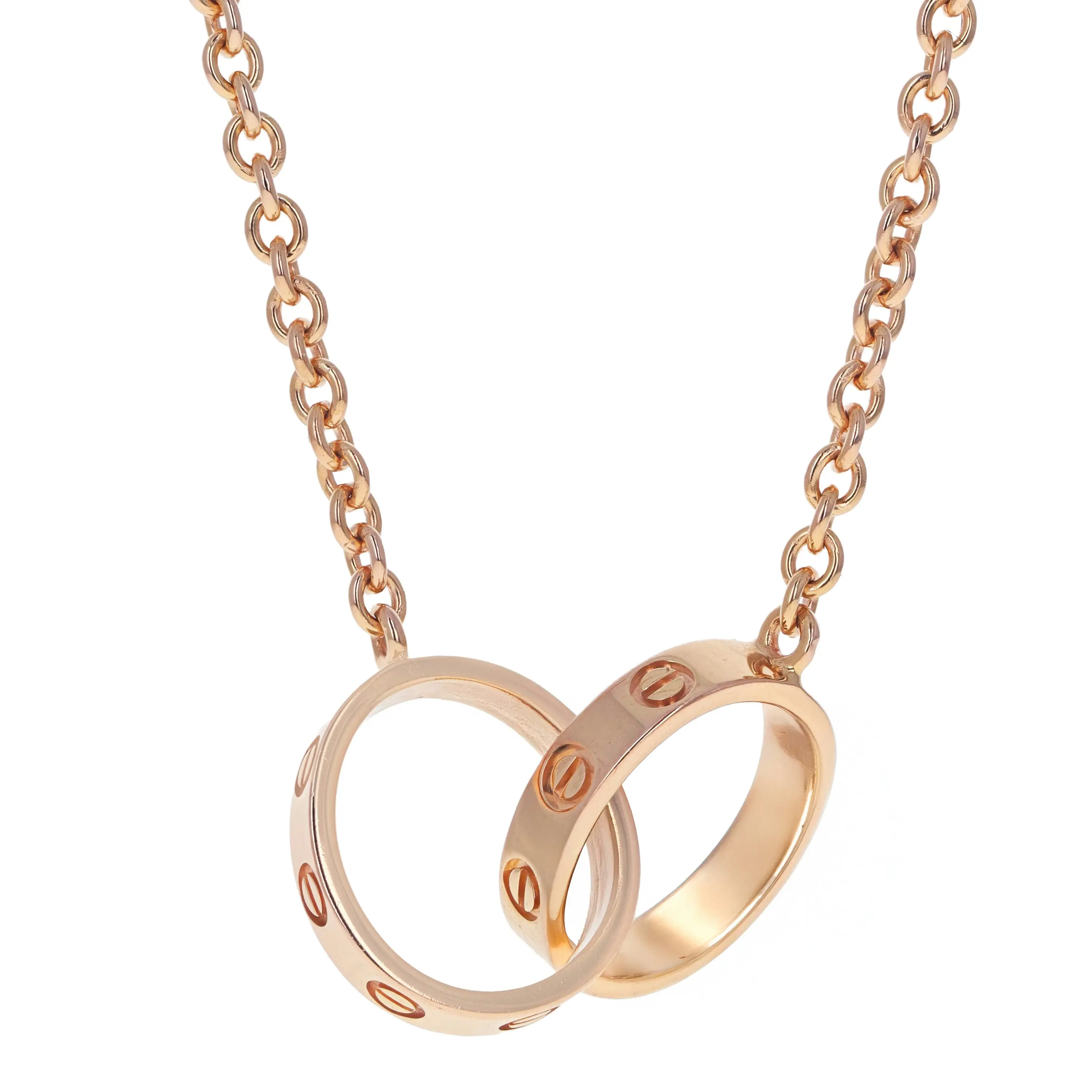 Pre-owned Cartier Love Interlinked Pendant Necklace