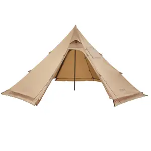 VEVOR Hot Tent for 4 Persons,  Portable Winter Tipi Tent with Stove Jack, Waterproof Canvas Camping Tents,  Lightweight 4 Season Shelter Tents for Hiking Fishing Backpacking, M Size