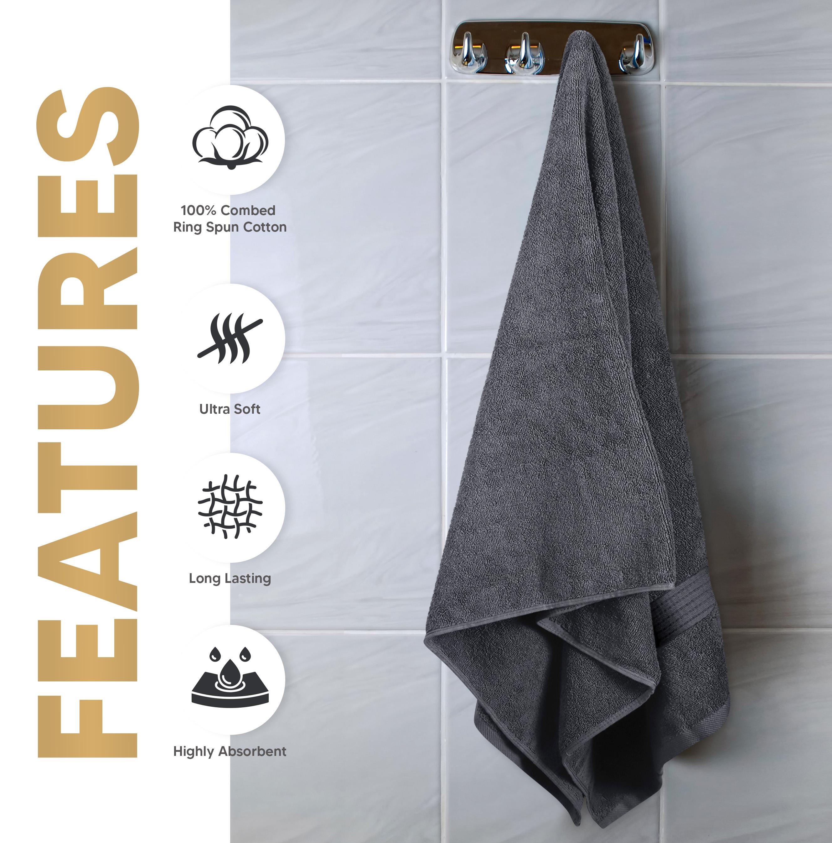 Utopia Towels 4 Pack Bath Towels, 27x54 Inches, 100% Ring Spun Cotton, Quick Dry & Soft, Highly Absorbent, Durable, Perfect for Daily Use Set Light sheet Premium Washcloth