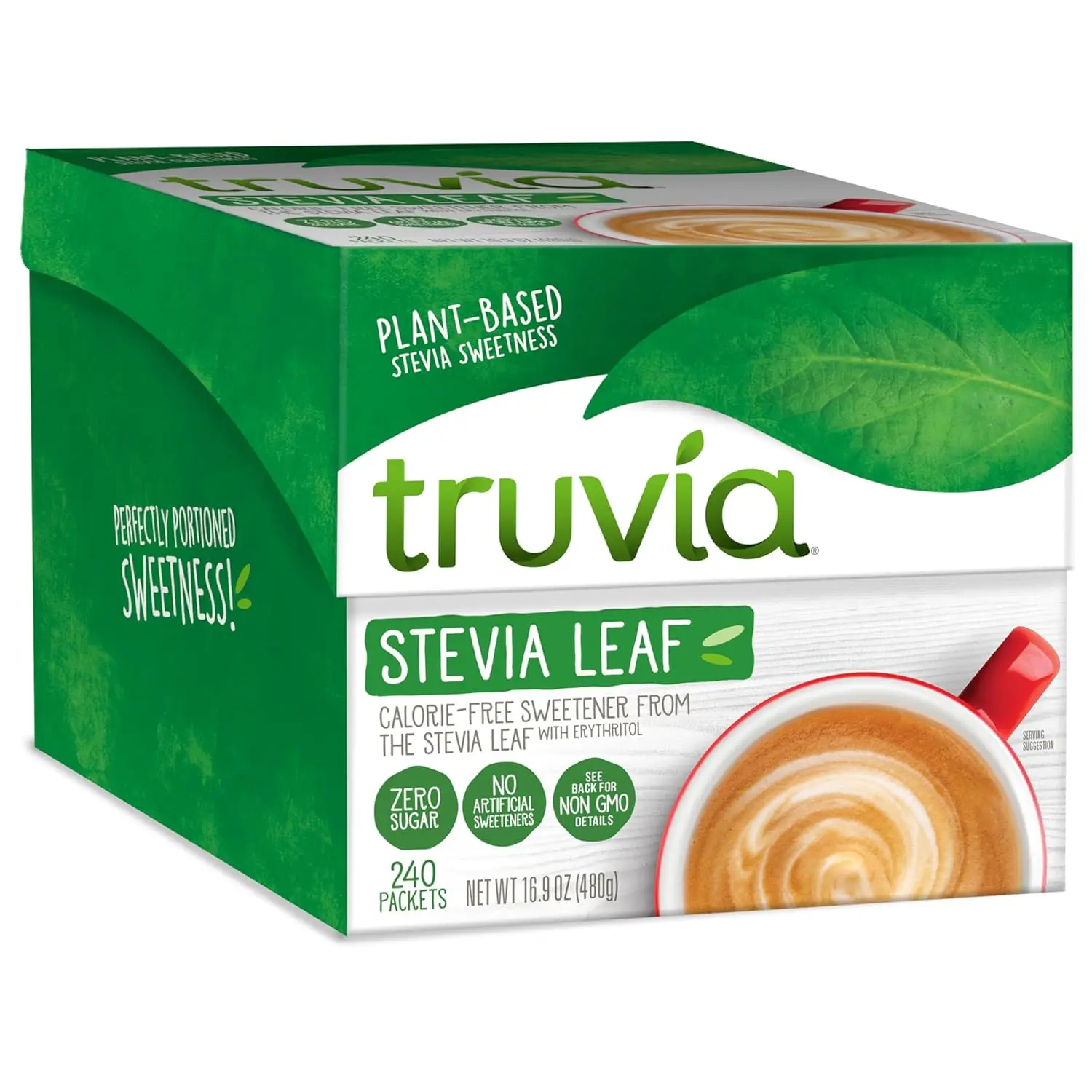 Truvia® Calorie-Free Sweetener Stevia Leaf Packets, 240 Count (16.9 oz Carton)