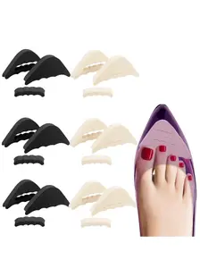 6 Pairs Women's Shoe Toe Pads, Travel-Friendly Foot Reducer, Adjustable Toe Cushion, Non-Slip Soft Comfort for High Heels