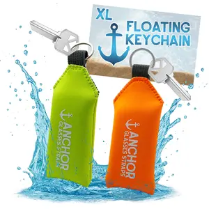 Anchor Floating Keychain for Boating – Waterproof Extra Large Key Float – Floats 12 Keys – High Visibility Pink Purple Green Orange – Buoyant Foam Key Ring for Beach, Kayak, Jet Ski, Canoe, Paddleboard, Boating