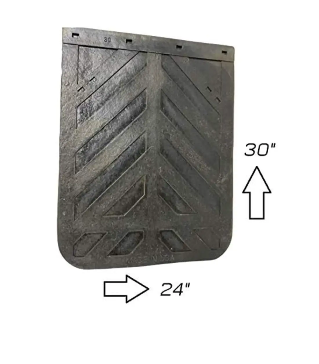 Semi Truck and Trailer Mud Flaps - Chevron 24" x 30" Heavy Duty Rubber (Sold individually)