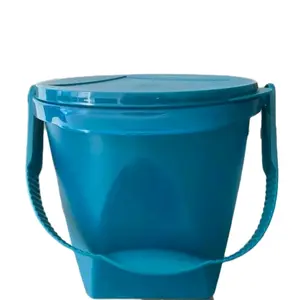 Blue 5L Bucket with 350ml Cups for Storage and Carrying Ideal for Home and Office Use