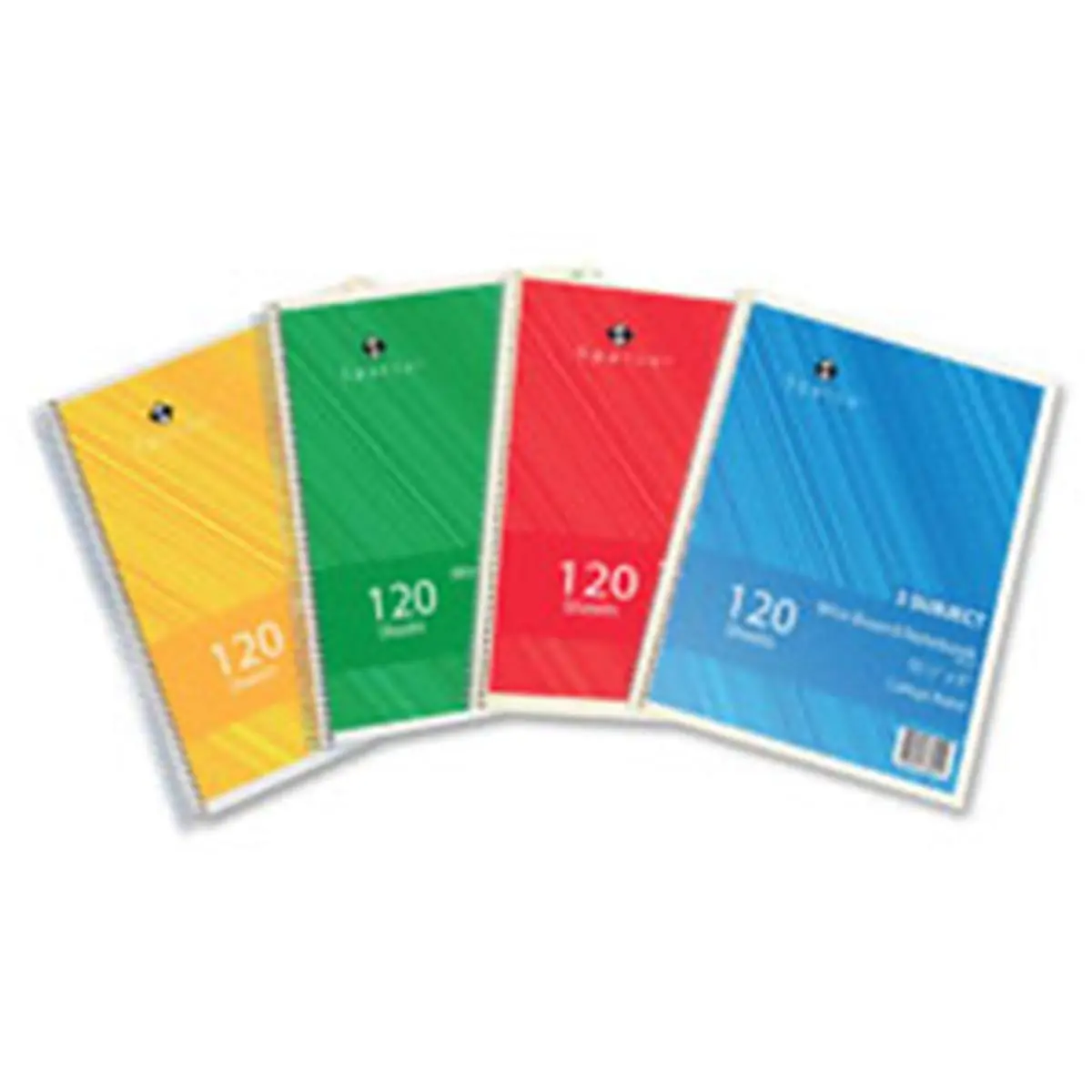 Sparco SPR83255BD Wire-Bound College Ruled Notebook - Stiff Cover, 1.25" Left Margin, 3-Hole Punched Binder Notebook, 7.05 lbs Bright-White Perforated Sheets, Easy Tear-Out, Assorted Colors, Ready for Storage, College Ruled Notebooks, Binder Notebooks