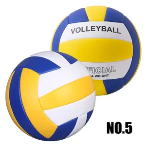 Classic Blue Training Volleyball, Official Size 5 PVC Ball, Comfortable Durable, Ideal for Beginners, Indoor Outdoor Use