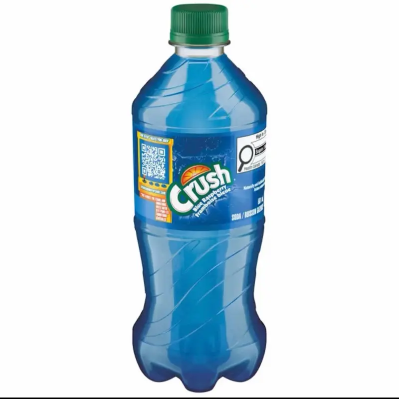 Crush Blue Raspberry 12/24 Pack 20 oz Imported From Canada.