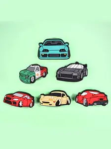 20/35pcs, soft pvc, various cars shoe charms, sports car shoe accessories, suv sandal shoe decoration, suitable for sandal garden shoes diy accessories party gift