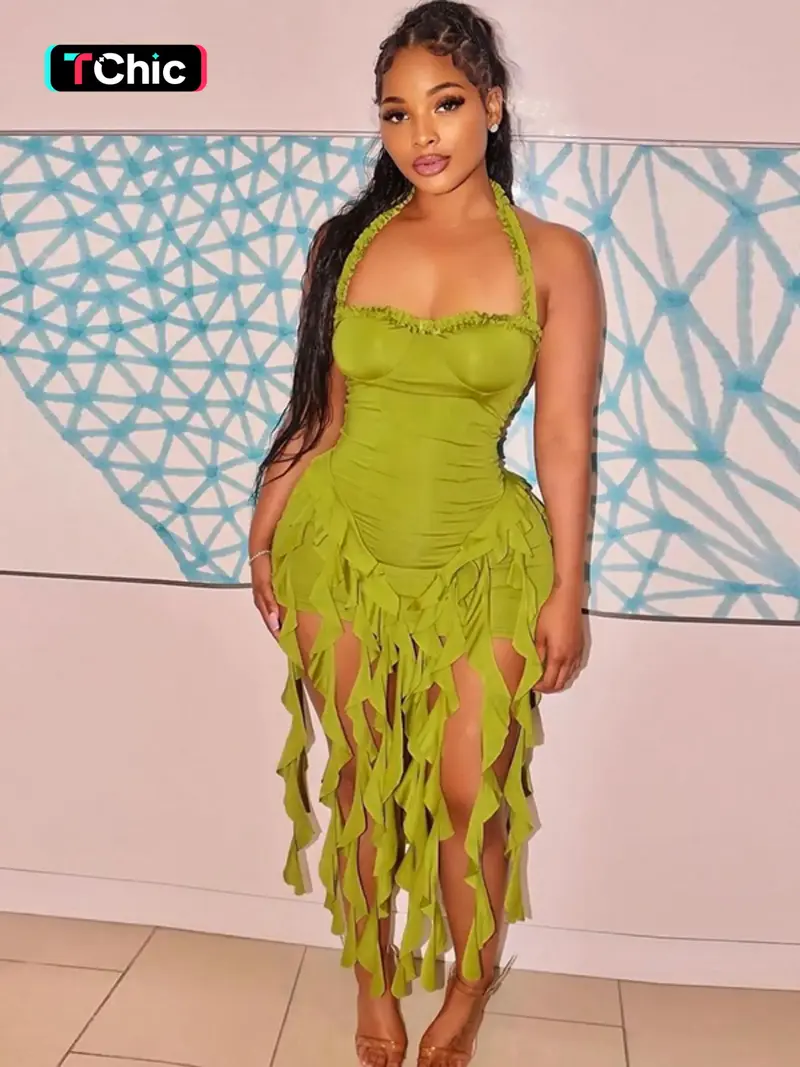 ugly green dress - TikTok Shop