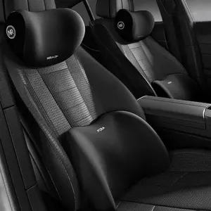 Car Headrest & Lumbar Pillow, Breathable Comfortable Car Neck Pillow, Car Seat Lumbar Support Pillow, Universal Car Interior Accessories