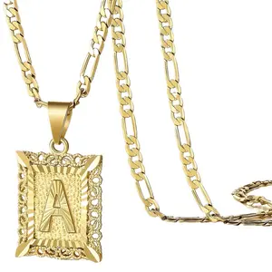 European and American Simple Fashion Hip-Hop  Personality Trendy Stainless Steel Letter Pendant Unisex Jewelry